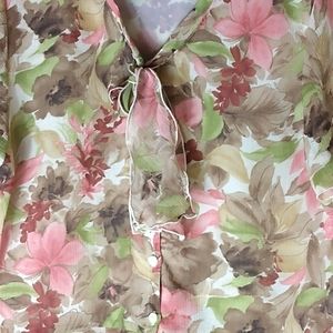 Alfred Dunner 14 Green Red Taupe  Top Plus